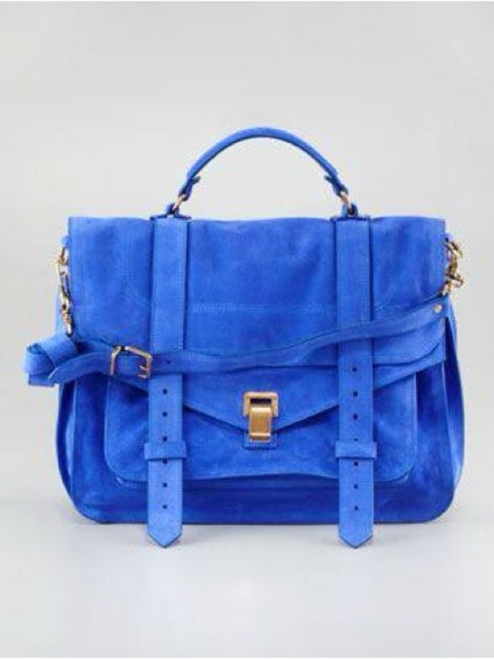 Proenza Schouler Blue Suede PS1 Satchel - MEDIUM SIZE